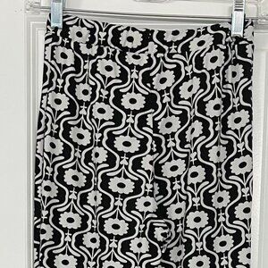 Altar’d State Black & White Retro Floral Flare Pants
